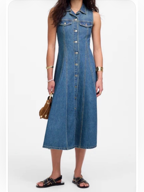 Madewell Dresses & Skirts - Madewell Pleated Midi Shirtdress in Billings Wash: Airy Denim Edition